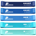 Panathletic Resistance Bands Set of 5 Bands – 5 Different Resistance Levels Exercise Guide eBook Carry Bag – 5X Booty Loop Band for Butt and Legs Women - Fitness Stretch Band for Workout Men