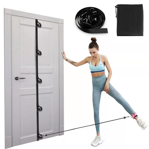 Door Anchor Strap for Resistance Bands Portable Workout Resistance Band Door Anchors Space Saving Easy Set Up Home Gym Secure Multi Point Anchor Gym for Home Fitness (Normal Size(Under 8ft Door))